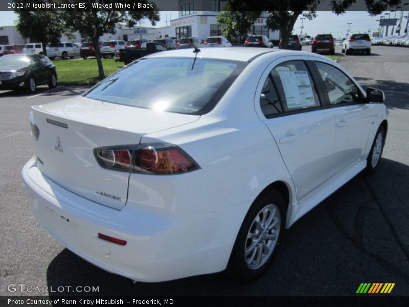 Wicked White / Black 2012 Mitsubishi Lancer ES