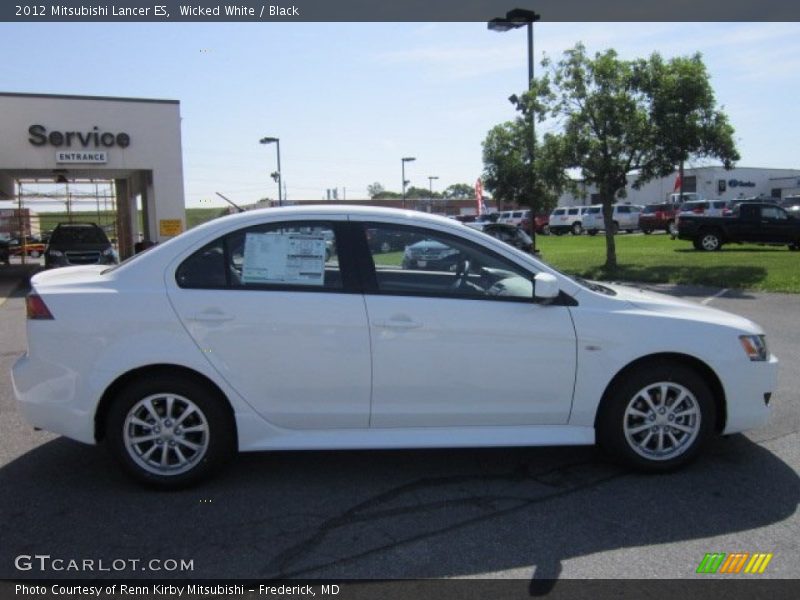 Wicked White / Black 2012 Mitsubishi Lancer ES