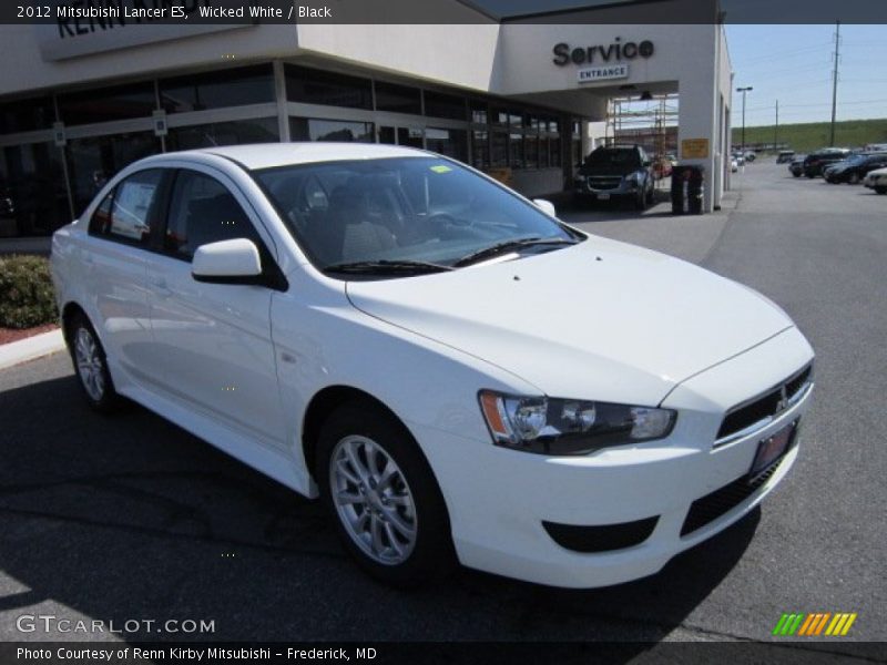 Wicked White / Black 2012 Mitsubishi Lancer ES
