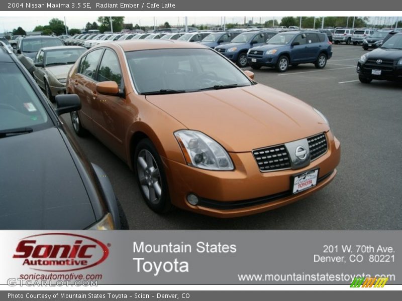 Radiant Ember / Cafe Latte 2004 Nissan Maxima 3.5 SE