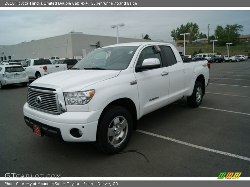 Super White / Sand Beige 2010 Toyota Tundra Limited Double Cab 4x4