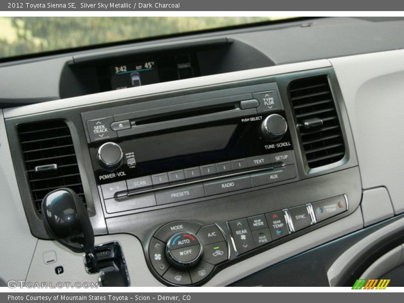 Silver Sky Metallic / Dark Charcoal 2012 Toyota Sienna SE