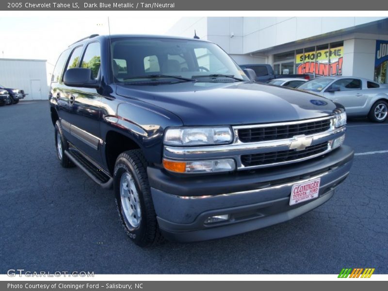 Dark Blue Metallic / Tan/Neutral 2005 Chevrolet Tahoe LS