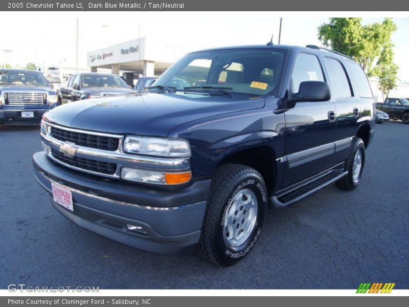 Dark Blue Metallic / Tan/Neutral 2005 Chevrolet Tahoe LS