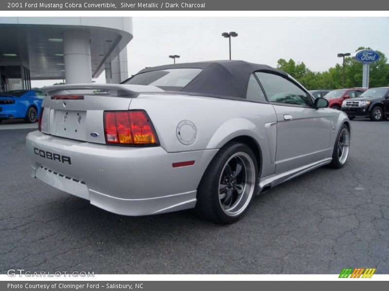 Silver Metallic / Dark Charcoal 2001 Ford Mustang Cobra Convertible
