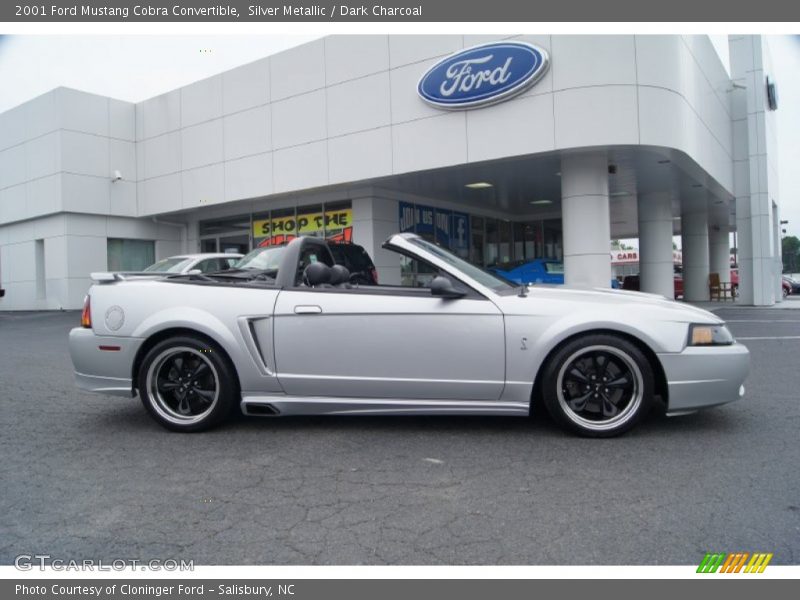 Silver Metallic / Dark Charcoal 2001 Ford Mustang Cobra Convertible