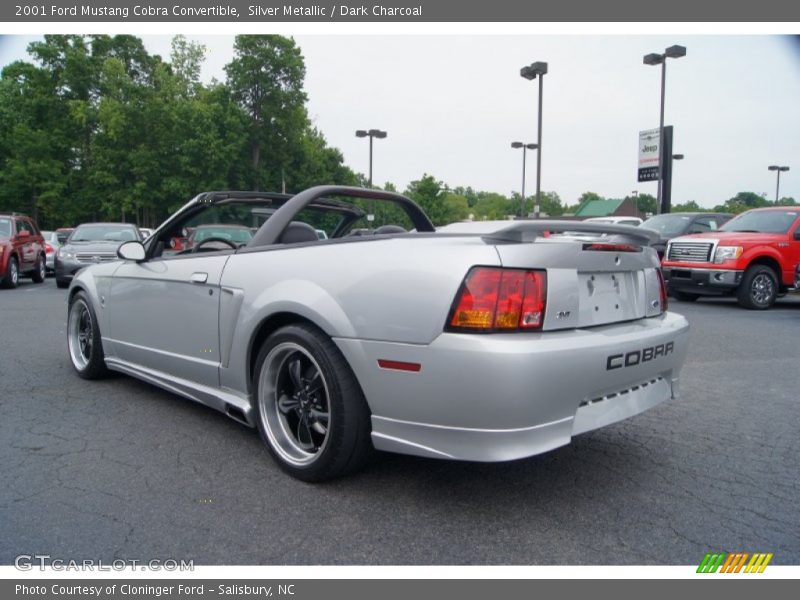 Silver Metallic / Dark Charcoal 2001 Ford Mustang Cobra Convertible