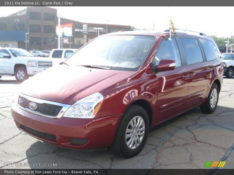 Claret Red / Gray 2011 Kia Sedona LX