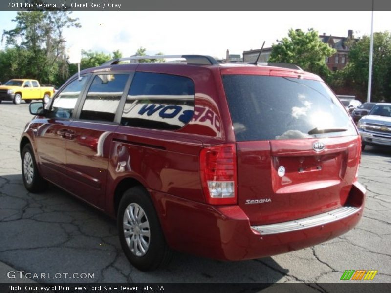 Claret Red / Gray 2011 Kia Sedona LX