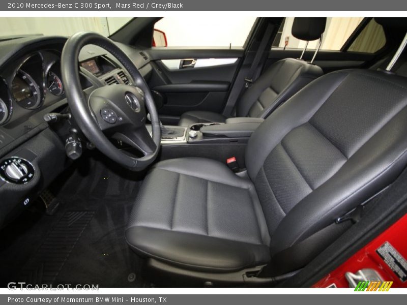 Mars Red / Grey/Black 2010 Mercedes-Benz C 300 Sport