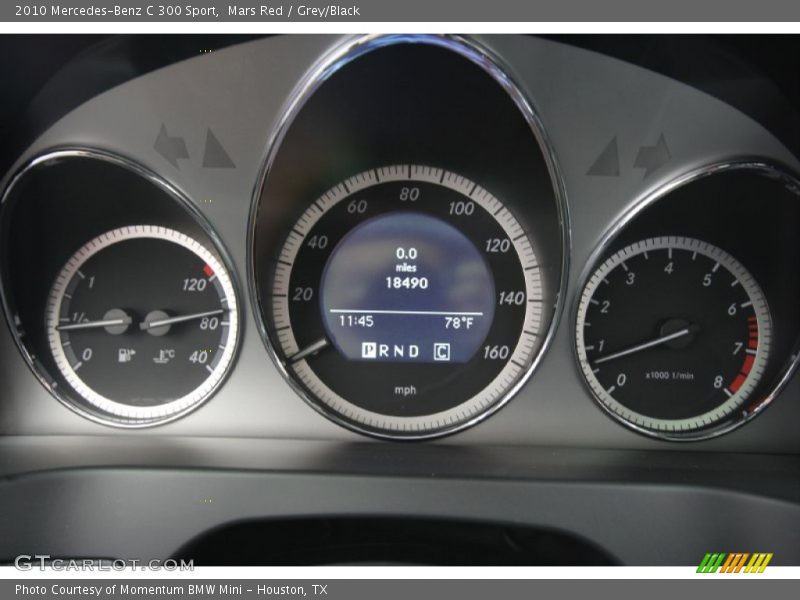 Mars Red / Grey/Black 2010 Mercedes-Benz C 300 Sport