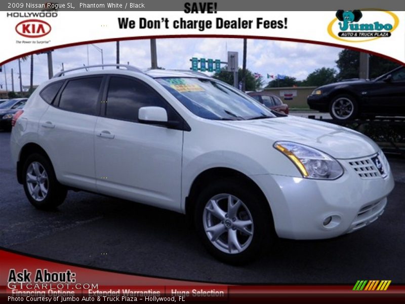Phantom White / Black 2009 Nissan Rogue SL