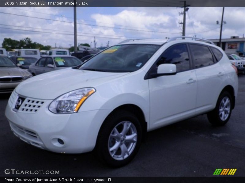 Phantom White / Black 2009 Nissan Rogue SL