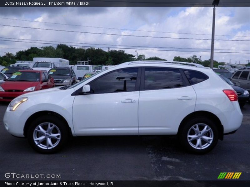 Phantom White / Black 2009 Nissan Rogue SL