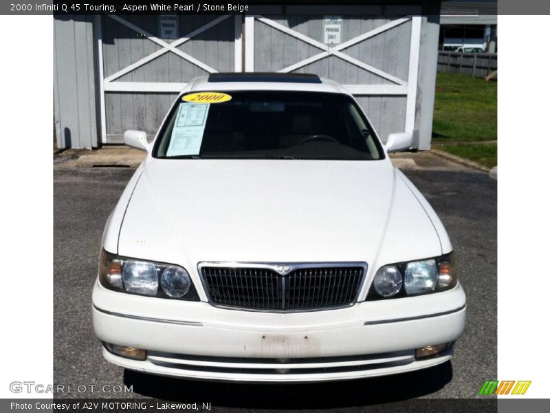 Aspen White Pearl / Stone Beige 2000 Infiniti Q 45 Touring