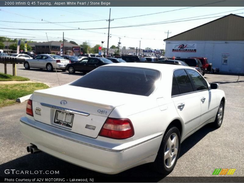 Aspen White Pearl / Stone Beige 2000 Infiniti Q 45 Touring