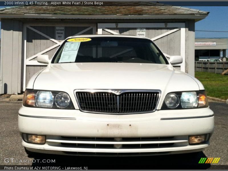 Aspen White Pearl / Stone Beige 2000 Infiniti Q 45 Touring