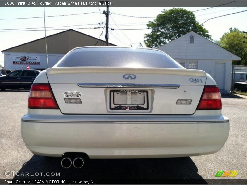 Aspen White Pearl / Stone Beige 2000 Infiniti Q 45 Touring