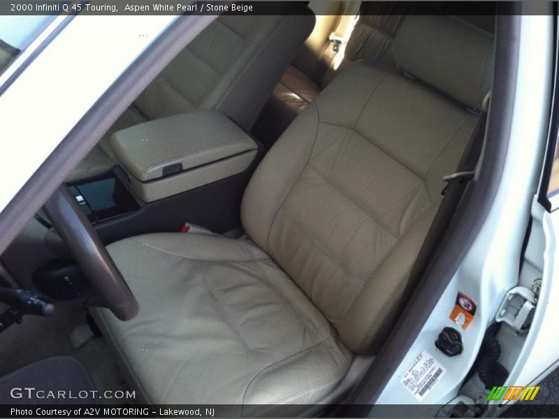 Aspen White Pearl / Stone Beige 2000 Infiniti Q 45 Touring