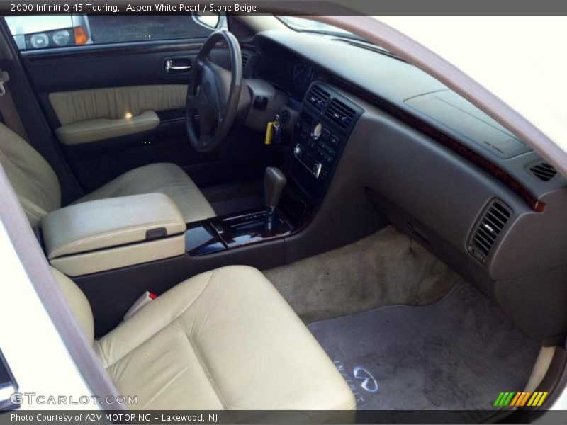 Aspen White Pearl / Stone Beige 2000 Infiniti Q 45 Touring