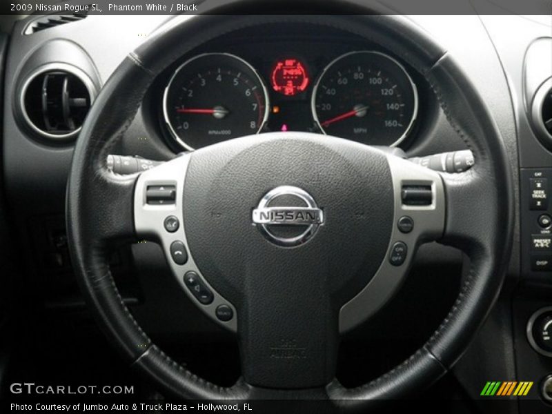 Phantom White / Black 2009 Nissan Rogue SL
