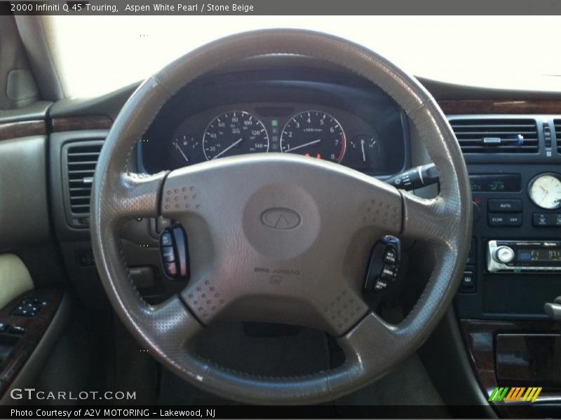 Aspen White Pearl / Stone Beige 2000 Infiniti Q 45 Touring