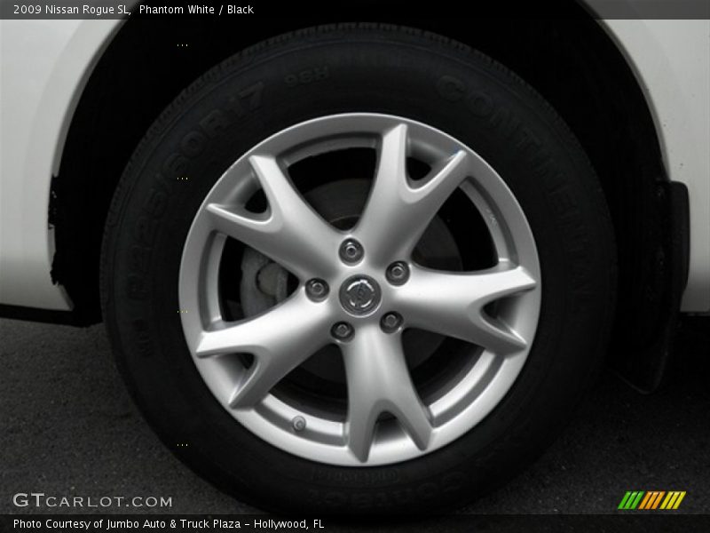 Phantom White / Black 2009 Nissan Rogue SL