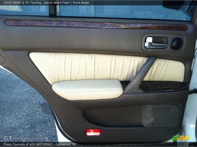 Aspen White Pearl / Stone Beige 2000 Infiniti Q 45 Touring
