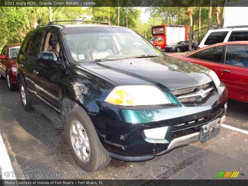 Granite Green Metallic / Saddle 2001 Acura MDX
