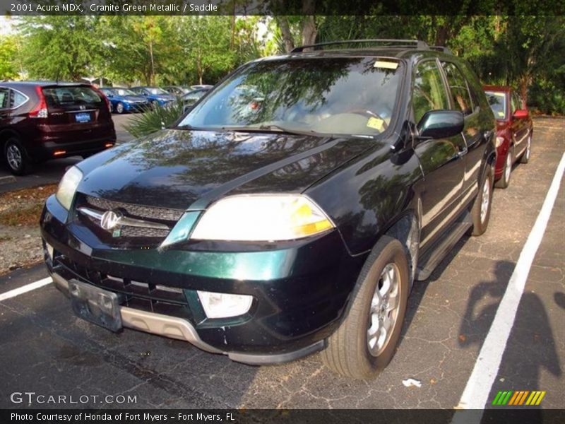 Granite Green Metallic / Saddle 2001 Acura MDX