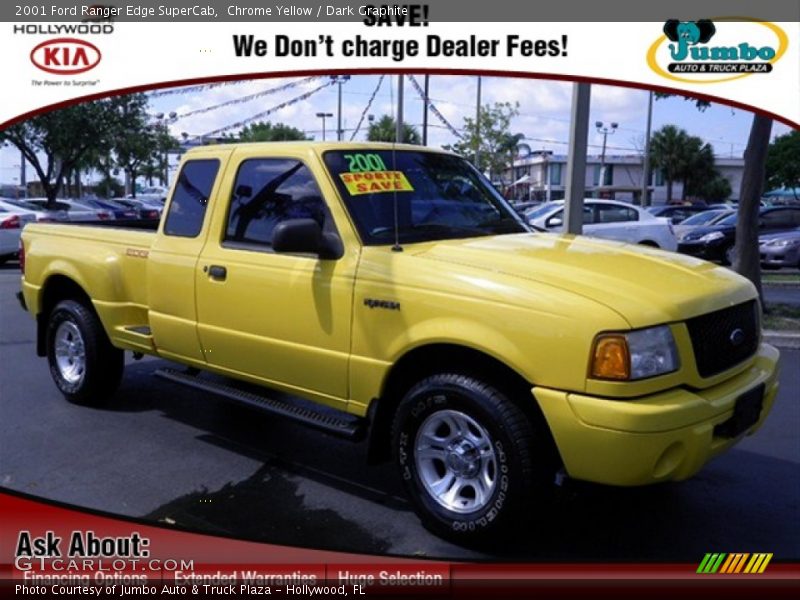 Chrome Yellow / Dark Graphite 2001 Ford Ranger Edge SuperCab