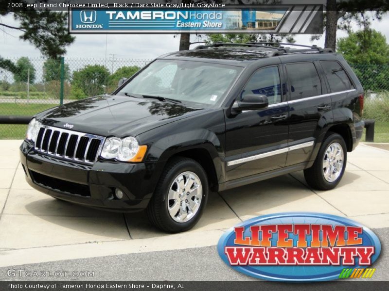 Black / Dark Slate Gray/Light Graystone 2008 Jeep Grand Cherokee Limited