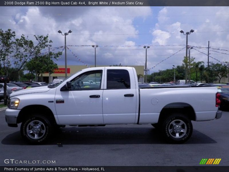 Bright White / Medium Slate Gray 2008 Dodge Ram 2500 Big Horn Quad Cab 4x4