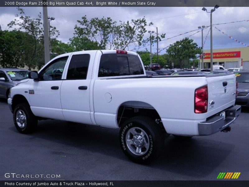 Bright White / Medium Slate Gray 2008 Dodge Ram 2500 Big Horn Quad Cab 4x4