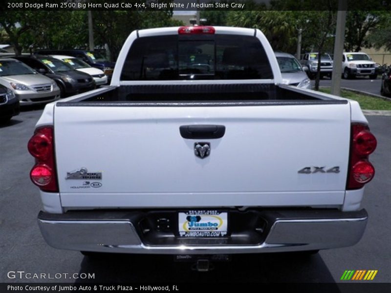 Bright White / Medium Slate Gray 2008 Dodge Ram 2500 Big Horn Quad Cab 4x4