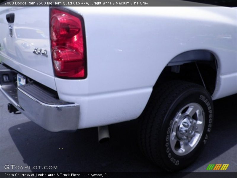 Bright White / Medium Slate Gray 2008 Dodge Ram 2500 Big Horn Quad Cab 4x4