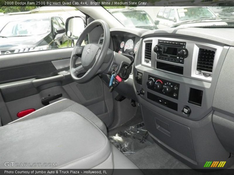 Bright White / Medium Slate Gray 2008 Dodge Ram 2500 Big Horn Quad Cab 4x4