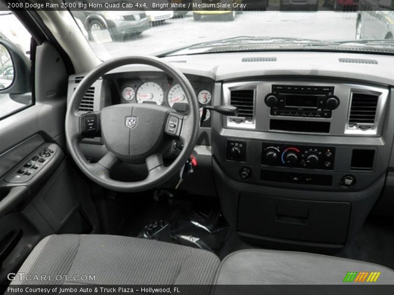 Bright White / Medium Slate Gray 2008 Dodge Ram 2500 Big Horn Quad Cab 4x4