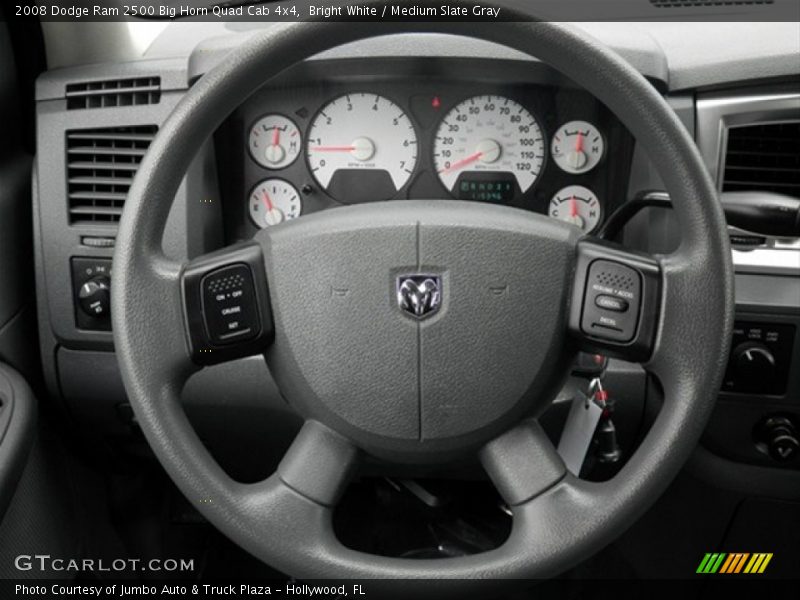 Bright White / Medium Slate Gray 2008 Dodge Ram 2500 Big Horn Quad Cab 4x4
