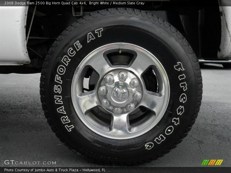 Bright White / Medium Slate Gray 2008 Dodge Ram 2500 Big Horn Quad Cab 4x4