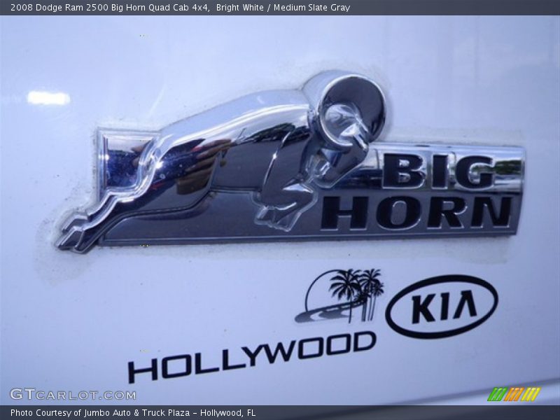 Bright White / Medium Slate Gray 2008 Dodge Ram 2500 Big Horn Quad Cab 4x4