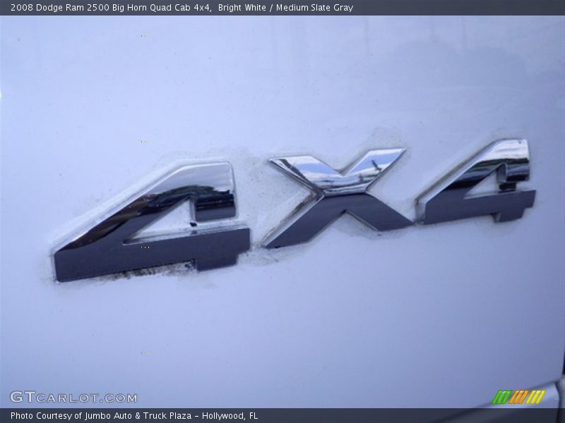 Bright White / Medium Slate Gray 2008 Dodge Ram 2500 Big Horn Quad Cab 4x4