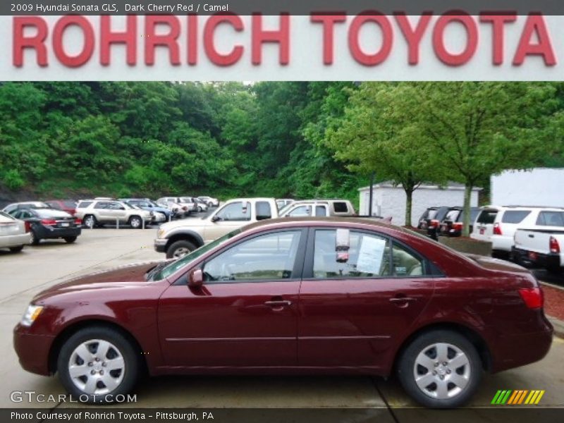 Dark Cherry Red / Camel 2009 Hyundai Sonata GLS