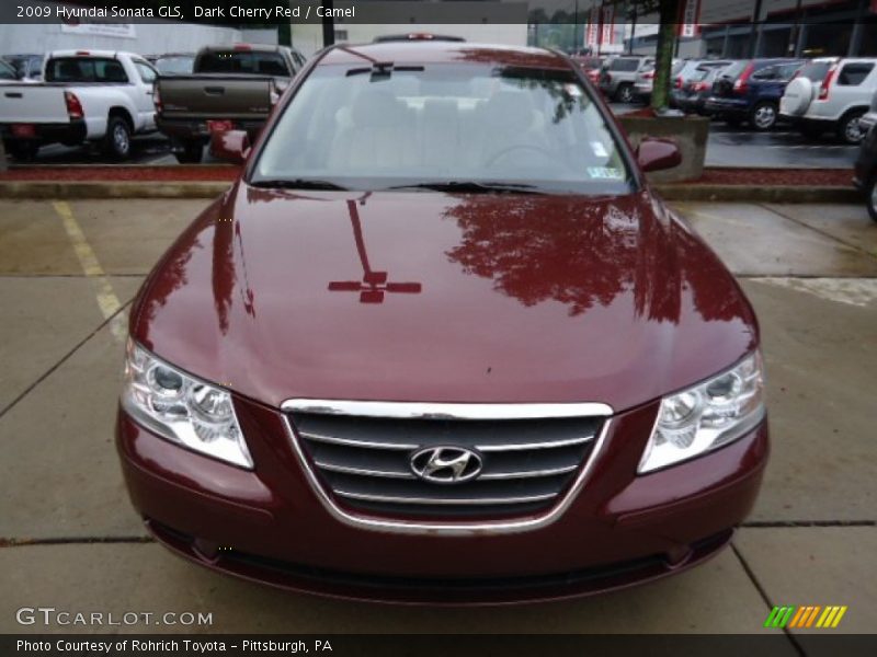 Dark Cherry Red / Camel 2009 Hyundai Sonata GLS