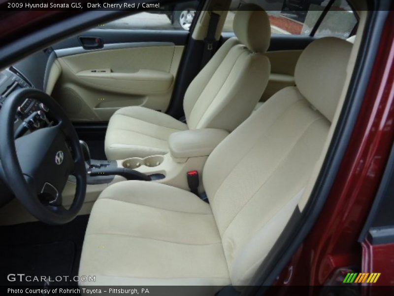 Dark Cherry Red / Camel 2009 Hyundai Sonata GLS