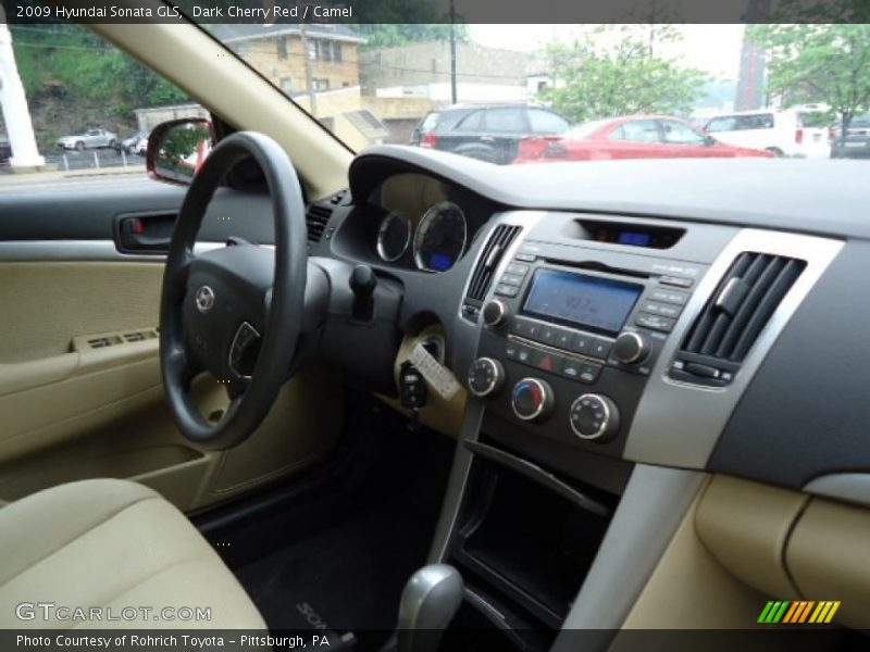 Dark Cherry Red / Camel 2009 Hyundai Sonata GLS