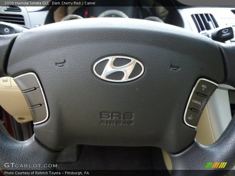 Dark Cherry Red / Camel 2009 Hyundai Sonata GLS
