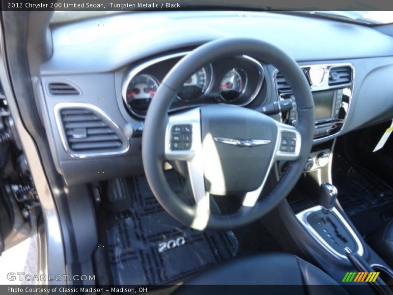 Tungsten Metallic / Black 2012 Chrysler 200 Limited Sedan