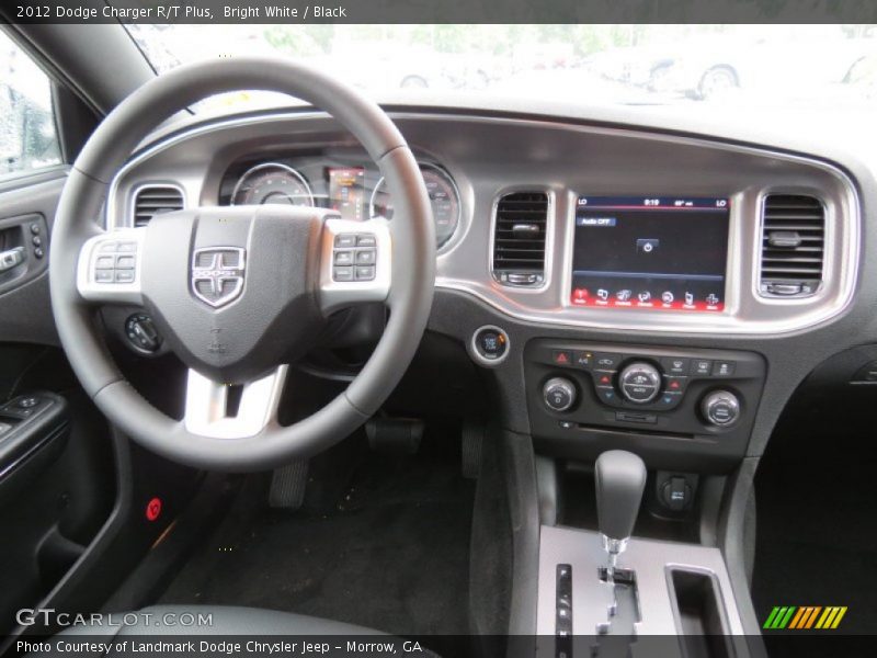 Bright White / Black 2012 Dodge Charger R/T Plus