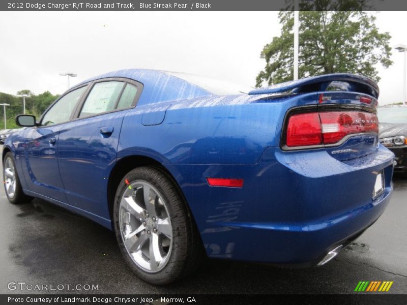 Blue Streak Pearl / Black 2012 Dodge Charger R/T Road and Track